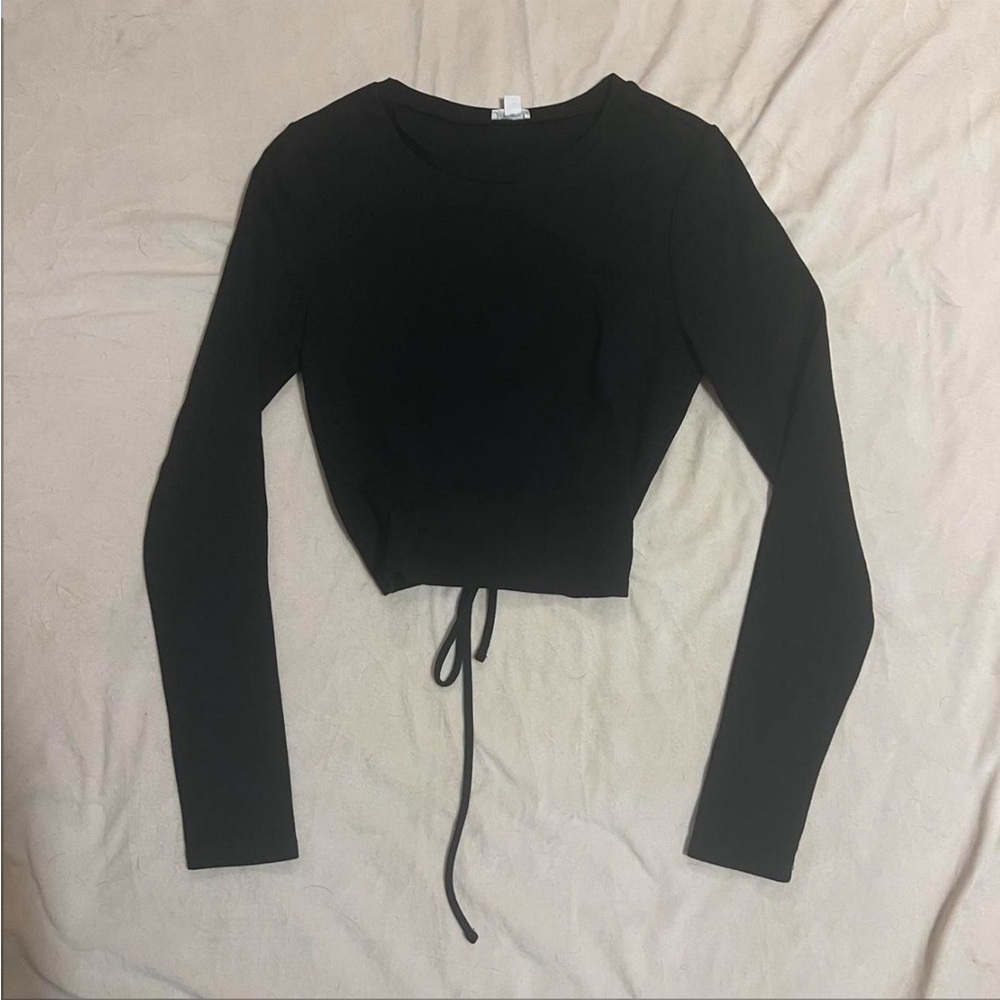 Backless black long sleeve - thick material
